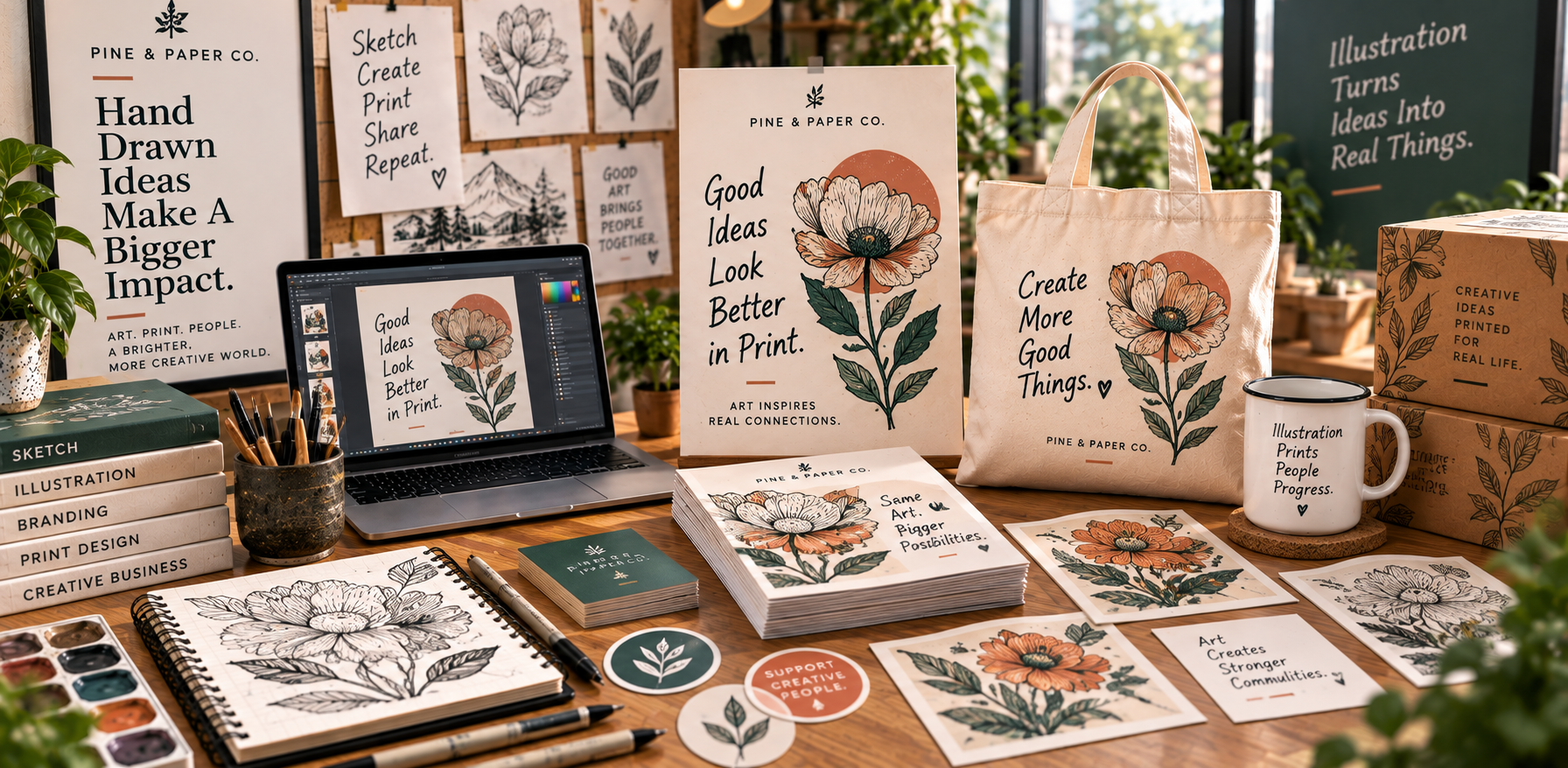 Why Hand-Drawn Illustrations Are Making a Comeback in Modern Print Design
