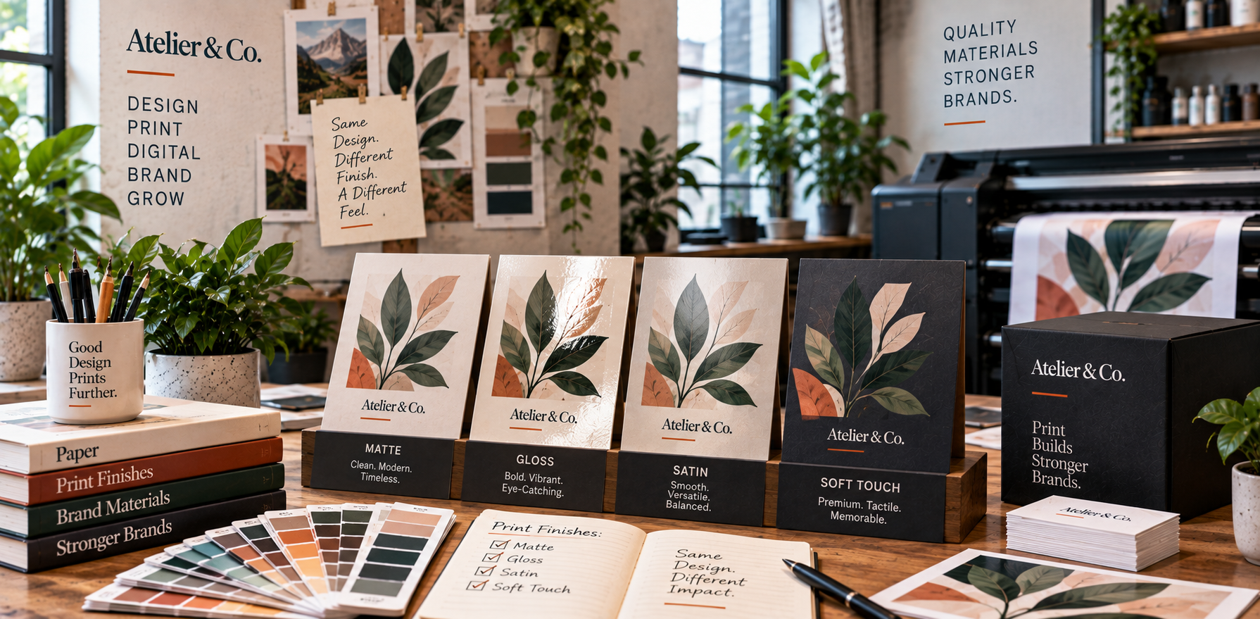 Choosing the Right Print Finish: Matte, Gloss, Satin, or Soft Touch?
