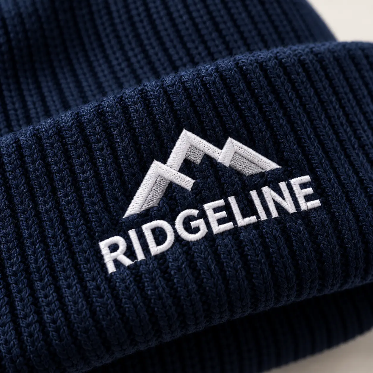 Custom beanie close-up